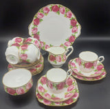 Royal Albert - Old English Rose, 4571 - 21-piece Tea Set, Oval Cake Plate