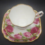 Royal Albert - Old English Rose 1940 - Trio: Malvern Cup, Square Side Plate