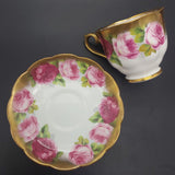 Royal Albert - Old English Rose 2735, Heavy Gold Rim - Duo: Hampton Cup