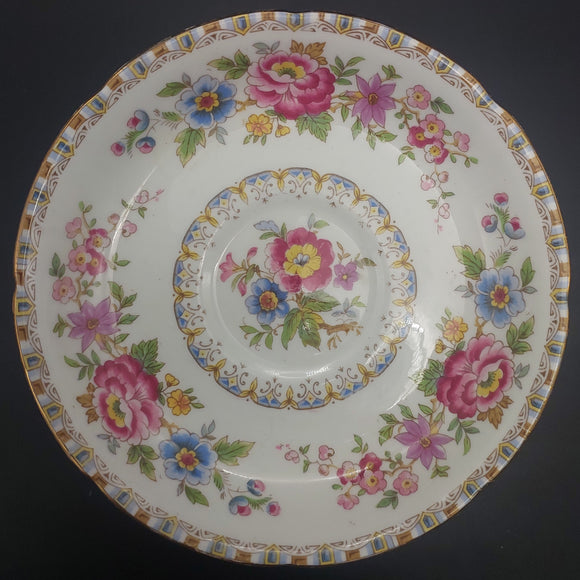 Grafton - Floral Sprays and Geometric Border - Saucer