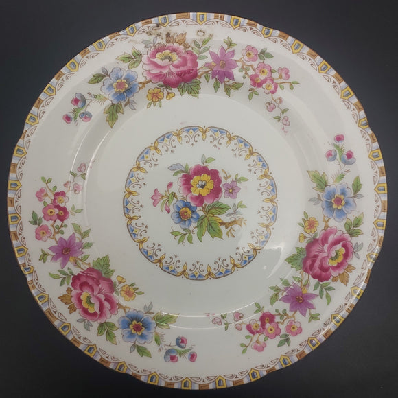 Grafton - Floral Sprays and Geometric Border - Side Plate
