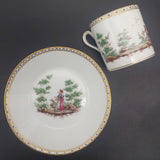Richard Ginori - Watteau-style Landscapes, Pattern F - Demitasse Duo
