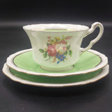E Hughes & Co Paladin - Floral Spray with Green Band - 21-piece Tea Set