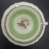 E Hughes & Co Paladin - Floral Spray with Green Band - 21-piece Tea Set