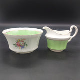 E Hughes & Co Paladin - Floral Spray with Green Band - 21-piece Tea Set