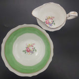 E Hughes & Co Paladin - Floral Spray with Green Band - 21-piece Tea Set
