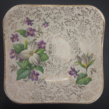 Midwinter - Trilliums and Violets - Square Dish