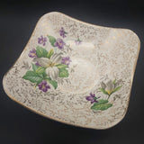 Midwinter - Trilliums and Violets - Square Dish