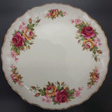 James Kent - Maroon and Apricot Roses - Cake Plate
