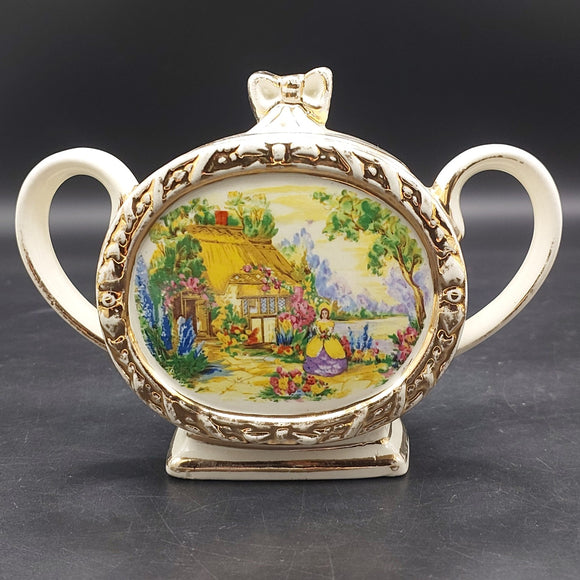 Sadler - Crinoline Lady at Country Cottage - Sugar Bowl