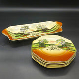 Empire - Sunset Hour - Sandwich Tray and Plates