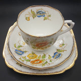 Royal Albert - Blue, Orange and Yellow Flowers, 7729 - Trio, Countess B