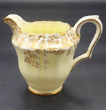 Crown Staffordshire - Floral Spray, Gold Floral Filigree - Milk Jug