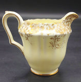 Crown Staffordshire - Floral Spray, Gold Floral Filigree - Milk Jug