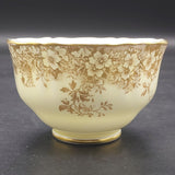 Crown Staffordshire - Floral Spray, Gold Floral Filigree - Sugar Bowl