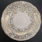 Colclough - Gold Filigree Band with Pink, 6077 - Saucer