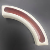 Poole - C95 Red Indian and Magnolia - Curved Posy Vase