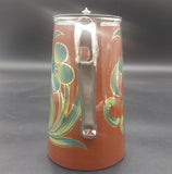 Gibsons - Green Leaves and Circles on Brown - Lidded Hot Water Pot