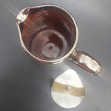 Gibsons - Green Leaves and Circles on Brown - Lidded Hot Water Pot