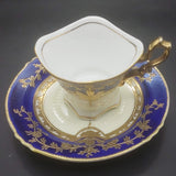 Ucagco - Cobalt Blue with Gold Overlay - Demitasse Duo