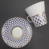 Lomonosov Imperial Porcelain - Cobalt Net - Demitasse Duo B