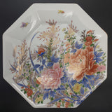 Japanese Shibata - Hand-painted Flowers and Butterflies - Octagonal Plate