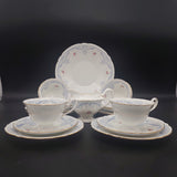 Shelley - Pink Roses and Blue Garlands - 20-piece Tea Set