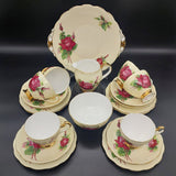 Roslyn - Wheatcroft Roses, No 2 Grand Gala on Cream - 21-piece Tea Set
