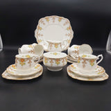 Royal Albert - Orange and Yellow Flowers, 8439 - 21-piece Tea Set