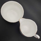 Colclough - Pink and Blue Flowers, Acanthus Leaves - 21-piece Tea Set