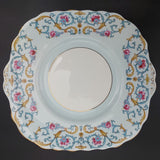 Colclough - Pink and Blue Flowers, Acanthus Leaves - 21-piece Tea Set