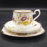 Royal Albert - Purple and Yellow Flowers, 8488 - Trio