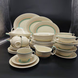 Susie Cooper - Banding, Blue 698 - 6-setting Dinner Set and Serving Ware