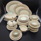 Susie Cooper - Banding, Blue 698 - 6-setting Dinner Set and Serving Ware