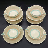 Susie Cooper - Banding, Blue 698 - 6-setting Dinner Set and Serving Ware
