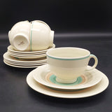 Susie Cooper - Banding, Blue 698 - 6-setting Dinner Set and Serving Ware