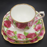 Royal Albert - Old English Rose 4571 - Trio: Hampton Cup, Square Side Plate