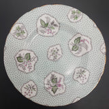 Tuscan - Framed Flowers and Leaves on Blue - Side Plate