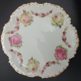 Vintage - Yellow and Pink Roses - Cake Plate