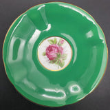 Windsor - Pink Rose, Green Band - Demitasse Saucer