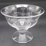 Stuart Crystal - Etched Flowers - Footed Dessert Glass