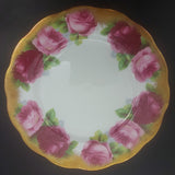 Royal Albert - Old English Rose 5070, Heavy Gold Rim - Trio: Malvern Cup, Round Side Plate