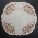Colclough - Purple and Pink Flowers, 6621 - Cake Plate