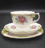 Colclough - Floral Spray, Green Shields - Trio