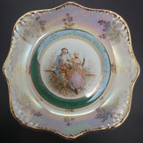 Japanese-made - Courting Couple, Pearl Lustre - Dish