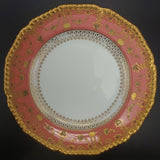 Royal Crown Derby - Pink Band with Gold Detailing - Salad Plate