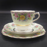 Colclough - Colourful Flowers on Green - Trio