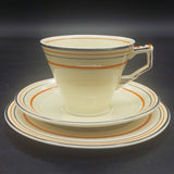 Grindley - Orange and Platinum Stripes - 20-piece Tea Set