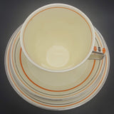 Grindley - Orange and Platinum Stripes - 20-piece Tea Set
