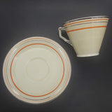 Grindley - Orange and Platinum Stripes - 20-piece Tea Set